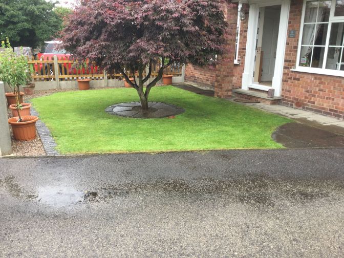 Before image of a concrete driveway in York