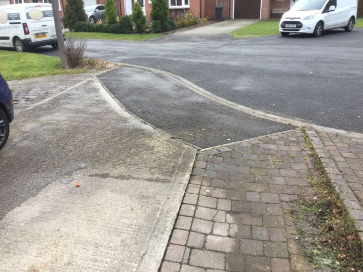 Before image of a driveway in York