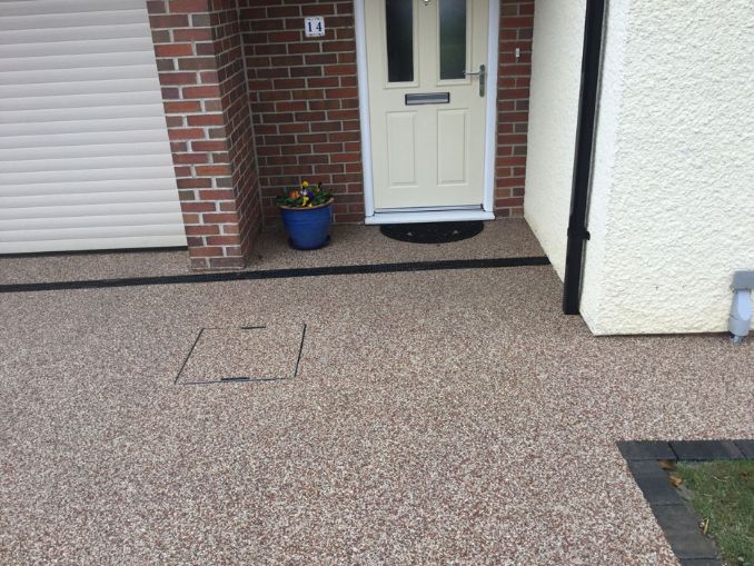 After Image of a new Danish Red Resin Driveway